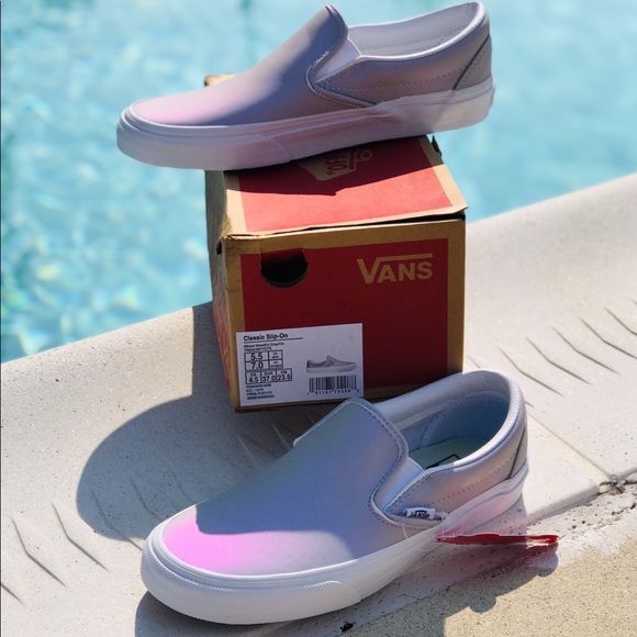 Restock NWT 5 Star VANS SlipOn Iridescent Metallic - Picture 2 of 8